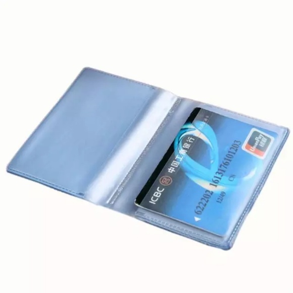 Brown Vegan Leather Snap Closure Card Holder - Picture 2 of 3